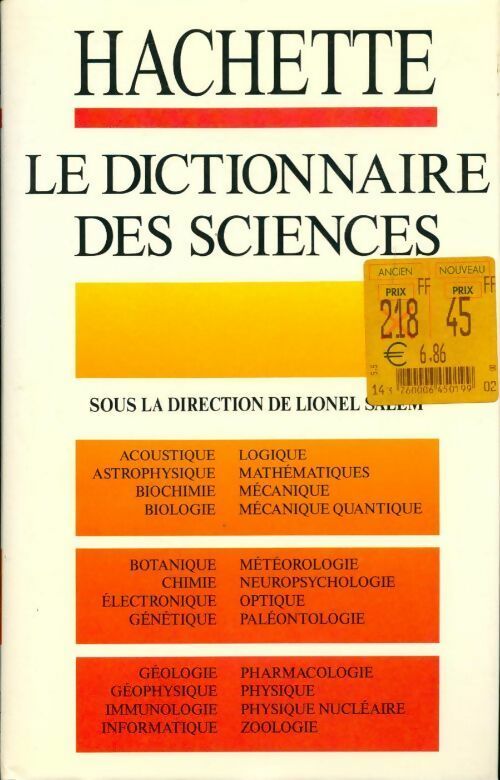 Livrenpoche : Le dictionnaire des sciences - Lionel Salem - Livre