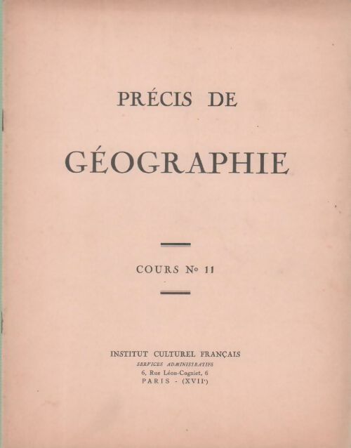 Livrenpoche : Précis de géographie - Collectif - Livre