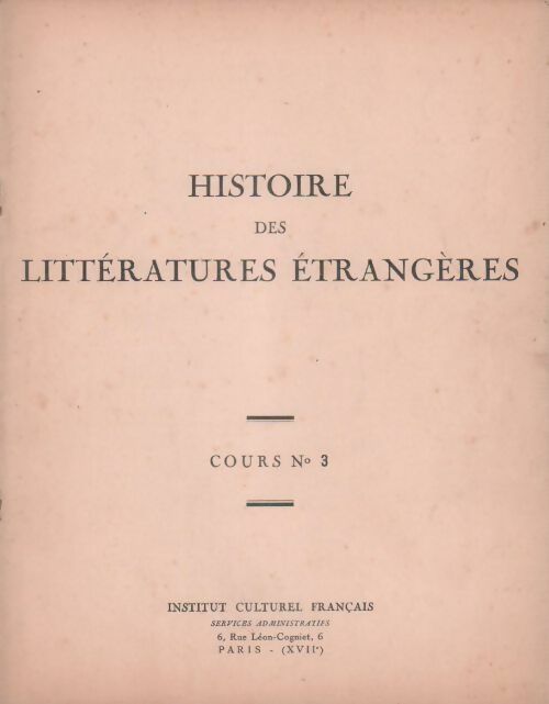 Livrenpoche : Histoire des littératures étrangères - Collectif - Livre