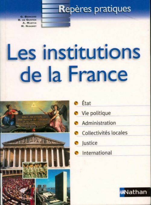 Livrenpoche : Les institutions de la France - B. De Gunten - Livre