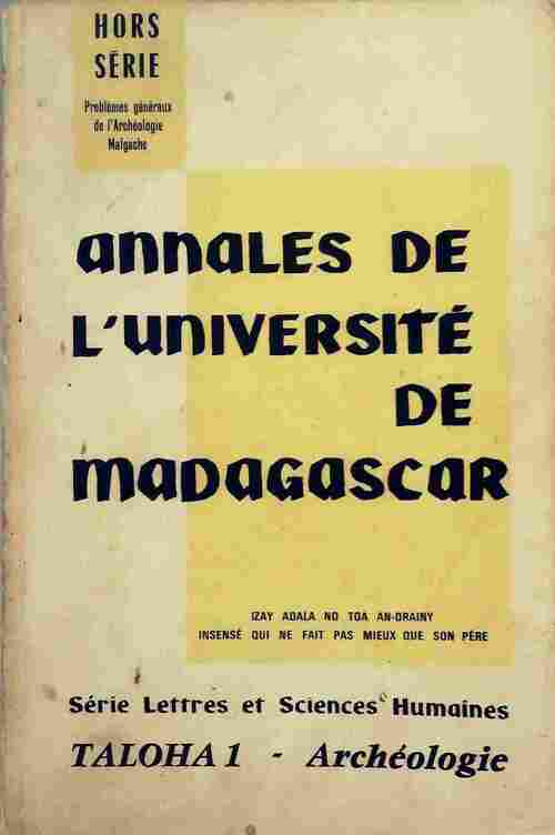 Livrenpoche : Annales de l'université de Madagascar - Collectif - Livre