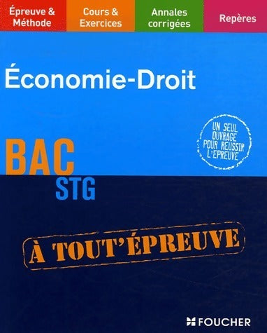 Livrenpoche : Economie droit Terminale STG - Jean-Luc Koehl - Livre