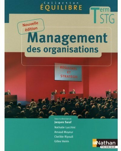 Livrenpoche : Management des organisations Terminale STG - Jacques Saraf - Livre
