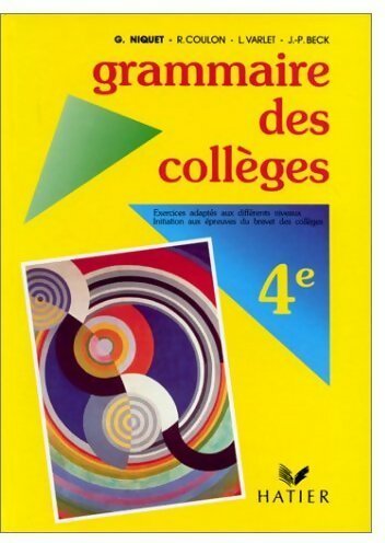 Livrenpoche : Grammaire des collèges 4e - Collectif - Livre