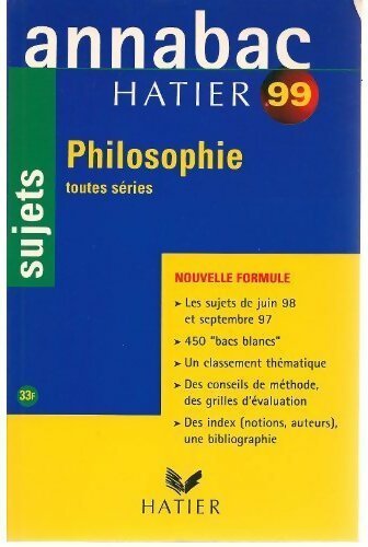 Livrenpoche : Philosophie toutes séries. Sujets 1999 - Collectif - Livre