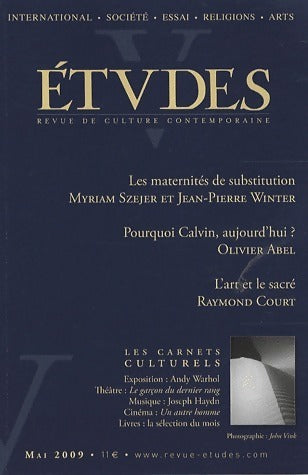 Études mai 2009 - Collectif -  Etudes - Livre