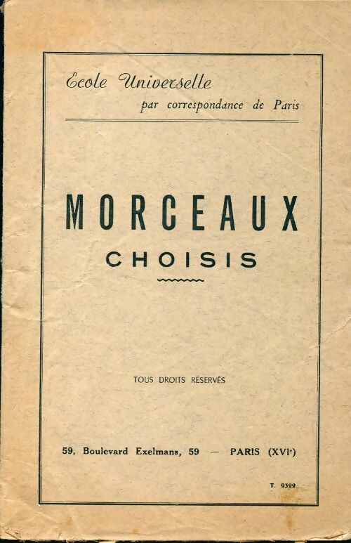 Livrenpoche : Morceaux choisis - Collectif - Livre