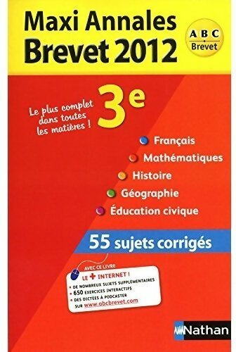 Livrenpoche : Maxi annales brevet 2012 - Carole Feugère - Livre