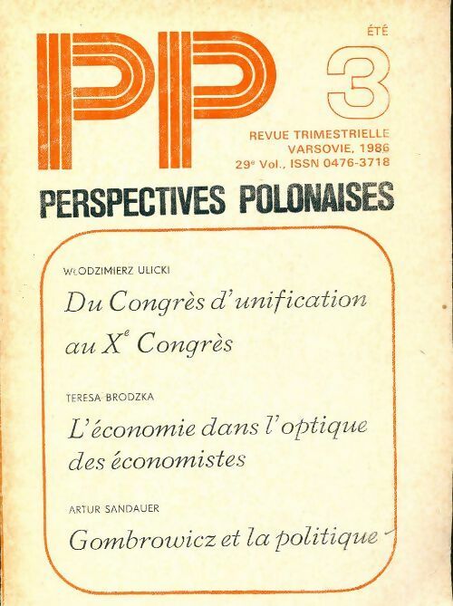 Livrenpoche : Perspectives polonaises n°29 - Collectif - Livre