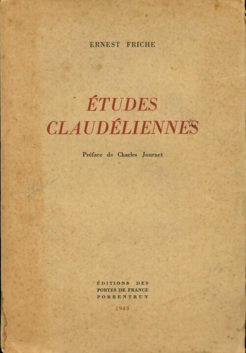 Livrenpoche : Etudes claudéliennes Tome I - Ernest Friche - Livre