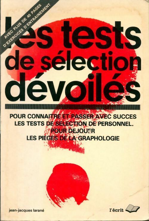 Livrenpoche : Les tests de sélection dévoilés - Jean-Jacques Larané - Livre