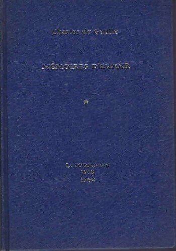 Livrenpoche : Mémoires d'espoir Tome I : Le renouveau (1958-1962) - Général Charles De Gaulle - Livre
