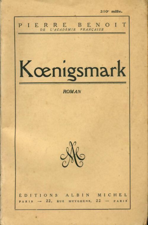 Livrenpoche : Koenigsmark - Pierre Benoit - Livre