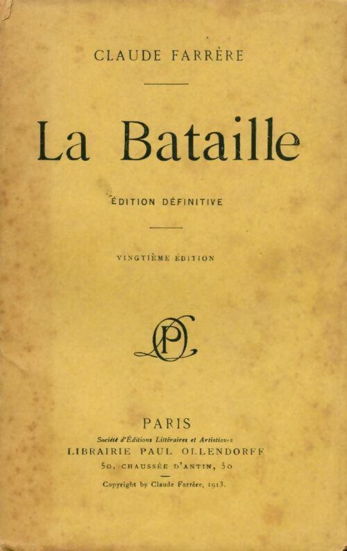 Livrenpoche : La bataille - Claude Farrère - Livre