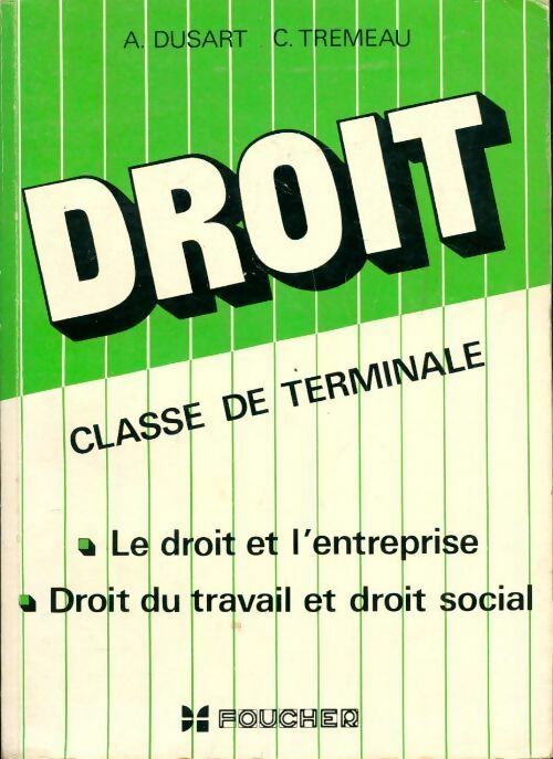 Livrenpoche : Droit Terminale - A. Dusart, C. Trémeau - Livre