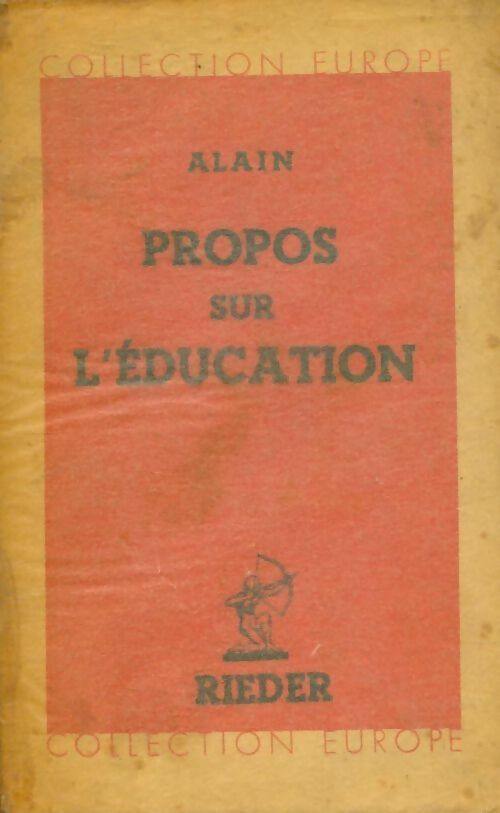 Livrenpoche : Propos sur l'éducation - Alain - Livre