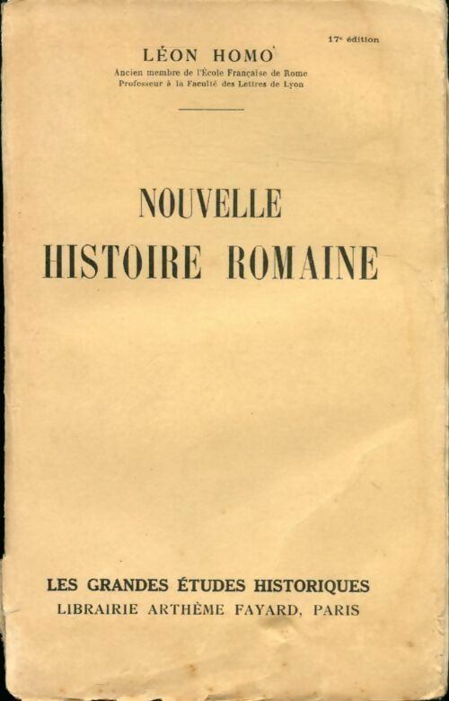 Livrenpoche : Nouvelle histoire romaine - Léon Homo - Livre