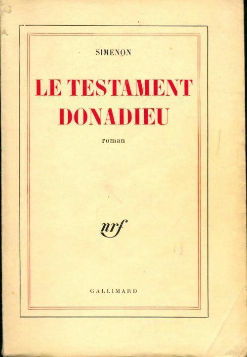 Livrenpoche : Le testament Donadieu - Georges Simenon - Livre