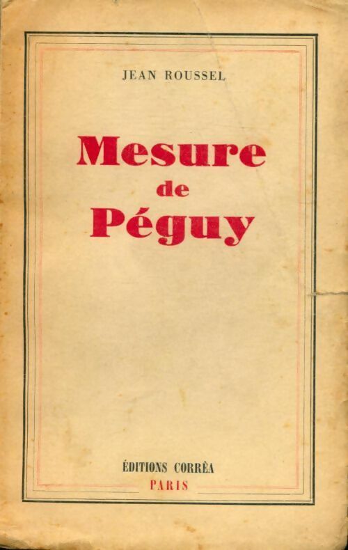 Livrenpoche : Mesure de Péguy - Jean Roussel - Livre