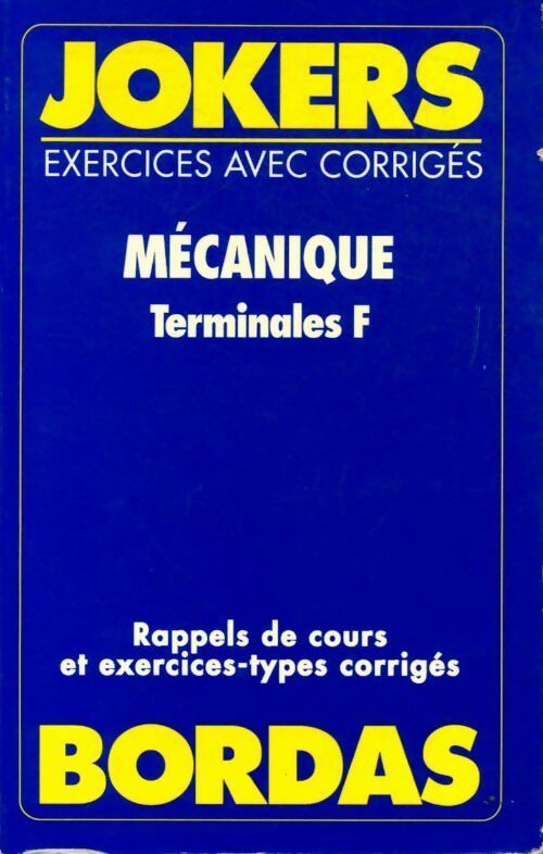 Livrenpoche : Mécanique Terminales F - Collectif - Livre