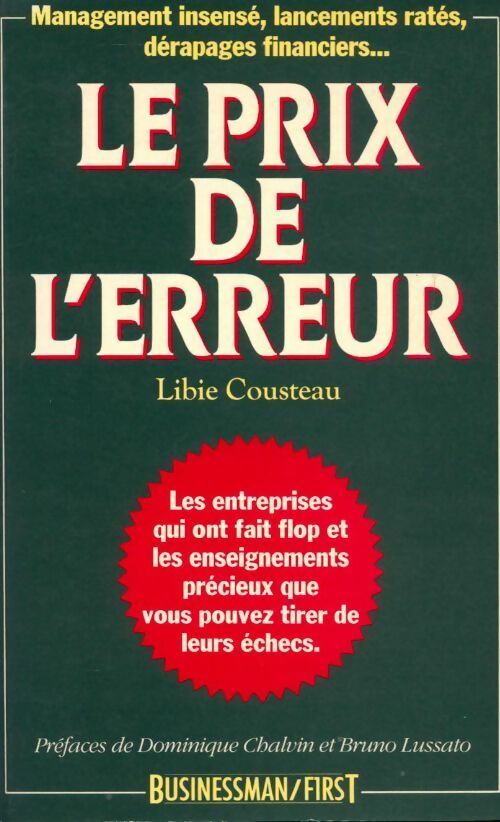 Livrenpoche : Le prix de l'erreur - Libie Cousteau - Livre