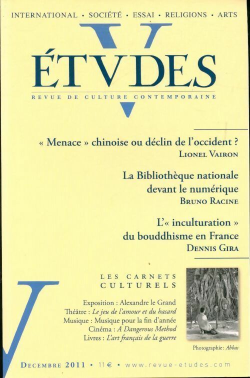 Livrenpoche : Études : Menaces chinoises ou déclin de l'occident ? / La Bibliothèque nationale devant le numérique / ... - Collectif - Livre