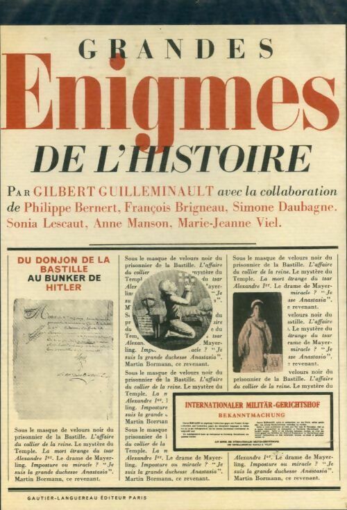 Livrenpoche : Grandes énigmes de l'histoire - Gilbert Guilleminault - Livre