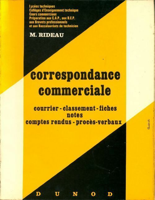 Livrenpoche : Correspondance commerciale - M. Rideau - Livre