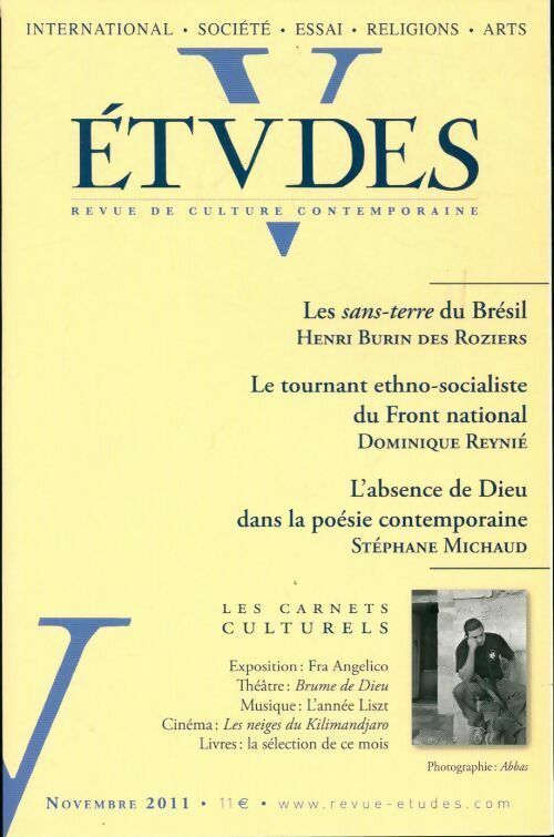 Livrenpoche : Études n°415-5 : Les sans-terre du Brésil / Le tournant ethno-socialiste / ... - Collectif - Livre