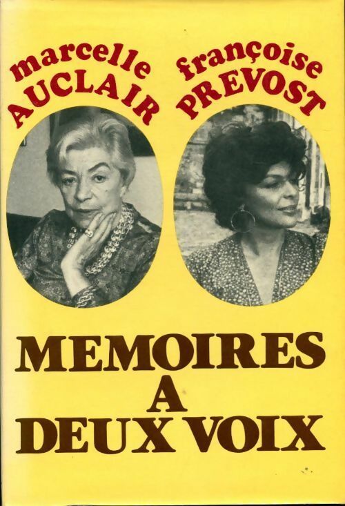 Livrenpoche : Mémoires à deux voix - Marcelle Auclair - Livre
