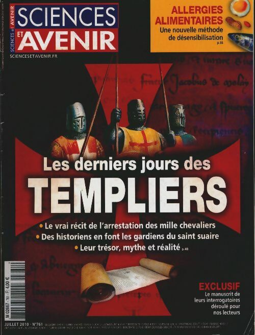 Livrenpoche : Sciences et avenir n°761 : Les derniers jours des Templiers - Collectif - Livre