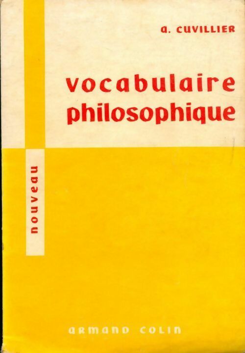 Livrenpoche : Nouveau vocabulaire philosophique - Armand Cuvillier - Livre
