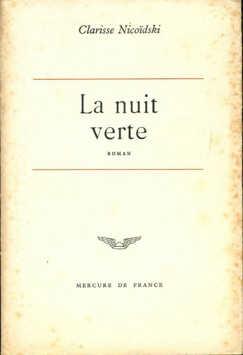 Livrenpoche : La nuit verte - Clarisse Nicoïdski - Livre