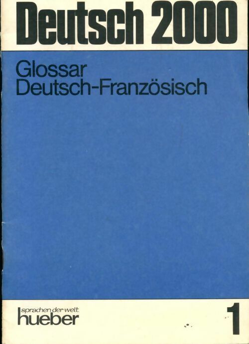 Livrenpoche : Deutsch 2000 glossar - Collectif - Livre