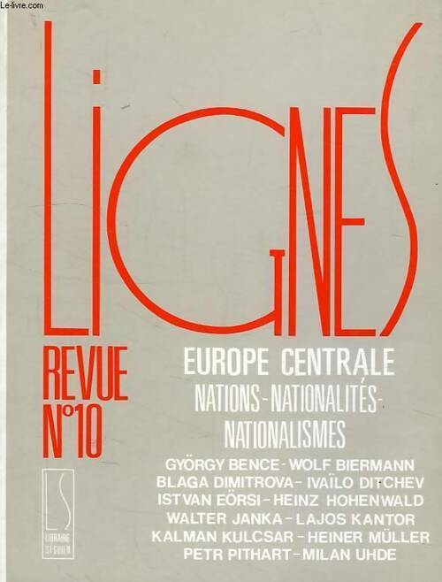 Livrenpoche : Lignes n°10 : Europe Centrale - Collectif - Livre