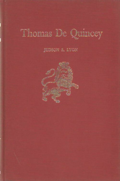 Livrenpoche : Thomas De Quincey - Judson S. Lyon - Livre