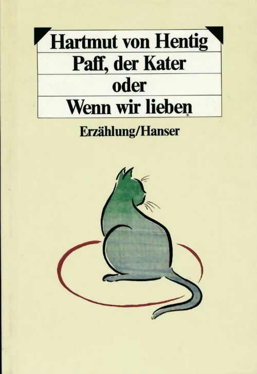 Livrenpoche : Paff der kater oder wenn wir lieben - Hartmut Von Hentig - Livre