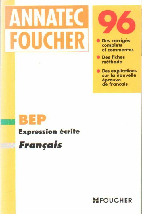 Livrenpoche : Français BEP expression écrite 1996 - J. Glorieux - Livre