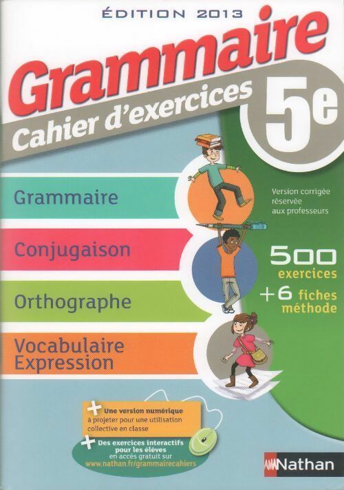 Livrenpoche : Grammaire 5e. Cahier d'exercices 2013 - Collectif - Livre