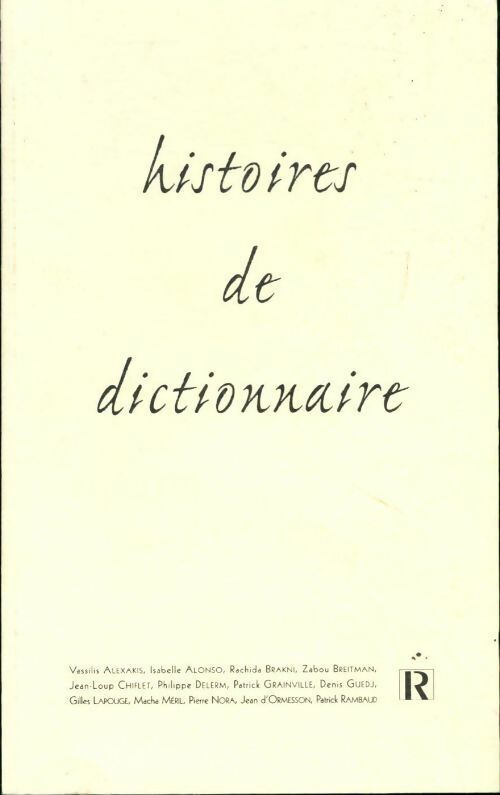 Livrenpoche : Histoires de dictionnaire - Collectif - Livre