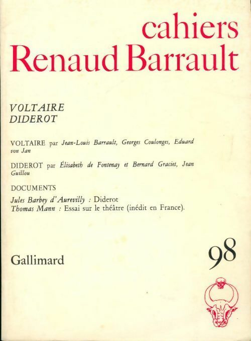 Livrenpoche : Cahiers Renaud Barrault n°98 : Voltaire, Diderot - Collectif - Livre