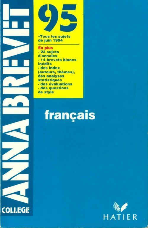 Livrenpoche : Français Brevet sujets 95 - Collectif - Livre