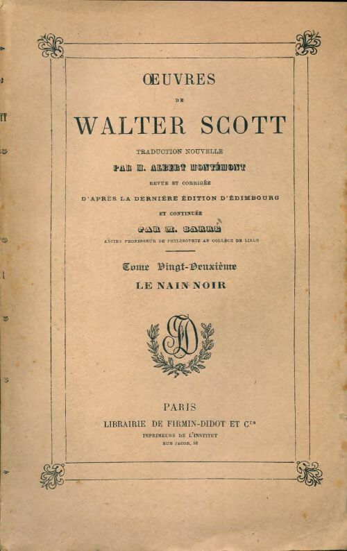 Livrenpoche : Le nain noir - Walter Scott - Livre