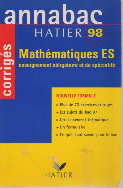 Livrenpoche : Mathématiques Terminale ES. Sujets corrigés 98 - Richard Bréhéret - Livre