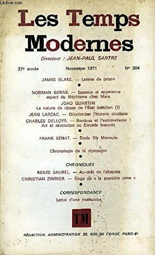 Livrenpoche : Les temps modernes n°304 - Collectif - Livre