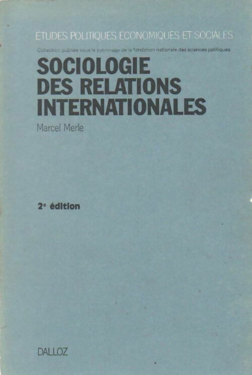 Livrenpoche : Sociologie des relations internationales - Marcel Merle - Livre