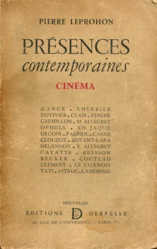 Livrenpoche : Présences contemporaines - Pierre Leprohon - Livre