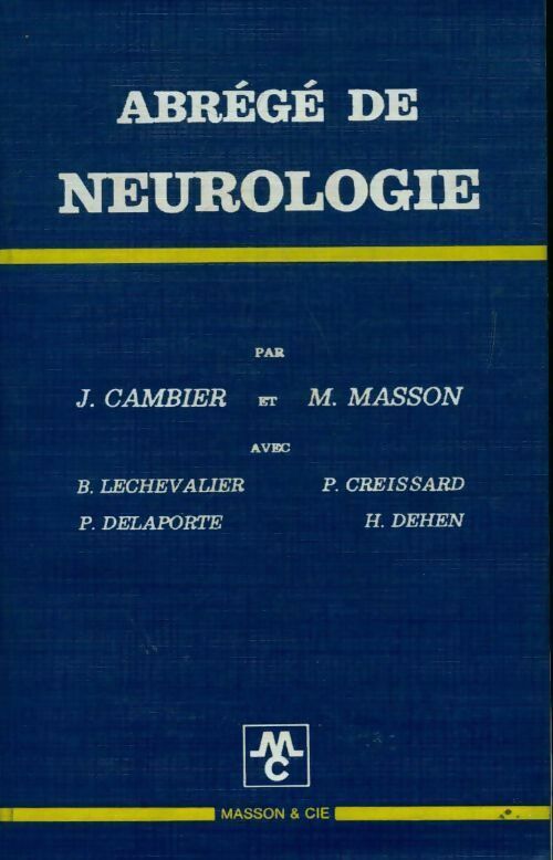Livrenpoche : Neurologie - Jean Cambier - Livre