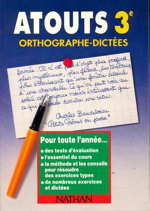 Livrenpoche : Orthographe-dictées 3e - Daniel Duprez - Livre