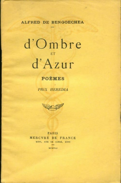 Livrenpoche : D'ombre et d'azur - Alfred De Bengochea - Livre